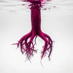 roots underwater, award winning magenta and white photography, high contrast, high definition
