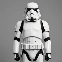 A full shot, black & white studio photographic portrait of an imperial stormtrooper, in the style of The falling soldier, by Robert Capa, dramatic backlighting, 1973 photo from the Times Magazine