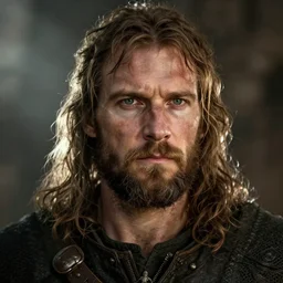 portrait of a rugged medieval man, highly detailed, fantasy, godrays, cinematic lighting, close up, volumetric, realistic, digital art by greg rutkowski
