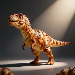 a spinosaurus made of croissant