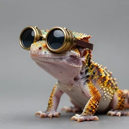 a profile picture of a gecko with steampunk googles, by ROSS tran, 4k