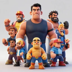 john cena, clash royal style characters, unreal engine 5, octane render, detailed, brawl stars, cinematografic, cinema 4 d, artstation trending