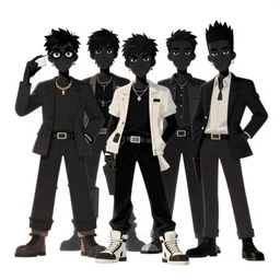 black kawai characters