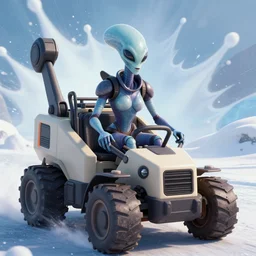 selfie portrait of Alien Queen, drive Power Loader, mattepainting concept Blizzard pixar maya engine on stylized background splash comics global illumination lighting artstation  lois van baarle, ilya kuvshinov, rossdraws