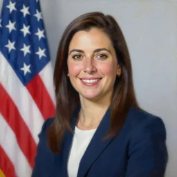 official portrait of united states president alexandria ocasio - cortez, an oil on canvas painting by james ryman, featured on cg society, classical realism, oil on canvas, studio portrait, chiaroscuro