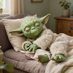 yoda sleeps in her house