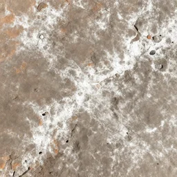 mars aerial photography, crusty rusty  white drizzled