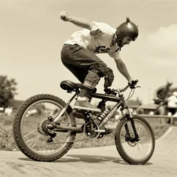 vintage extreme sports photography of viking doing extreme skating, old photo, highly detailed, high speed photography