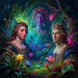still life by evaristo baschenis, jacopo de barberi, jan davidsz de hem | cloudpunk, vibrantly lush neon lighting, beautiful volumetric - lighting - style atmosphere, a mystical atmosphere, beautiful detailed, insanely intricate details