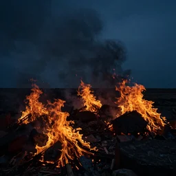 A beautiful photography of dark blazes, livid places