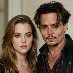 a beautiful mix of johnny depp and amber heard, hyper realistic face, beautiful eyes, cinematic, long shot, hyper detailed, 8 5 mm photograph, 8 k resolution, film still, sharp lens, wide lens