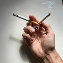academic hand drawing, hand holding a cigarette, perfect, award winning photo, sharp focus, hdr, caustic lights, volumetric lighting, atmospheric lighting