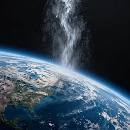 the edge of the flat earth, national geographic photograph, water falling into nothing