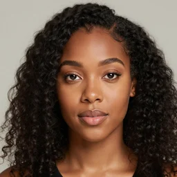realistic photo portrait of beautiful black woman,