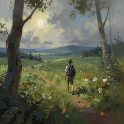 Kino's Journey, masterpiece digital painting by Greg Rutkowski, Alex Grey, artstation, 4k wallpaper