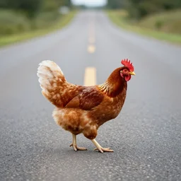 chicken crossing the road