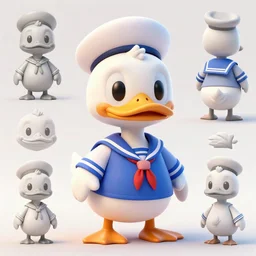 award - winning detailed concept art of a cute iconic anthropomorphic duck character wearing a sailor suit. art by wlop on bcy. net, realistic. detailed feathers, art by cheng yi. artstationhd, artgerm, disney pixar zootopia. 3 d rendering, high quality model sheet