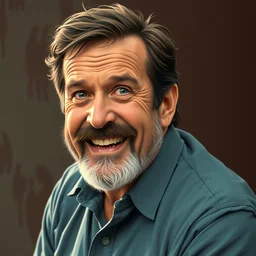 robin williams in the style of mark ryan