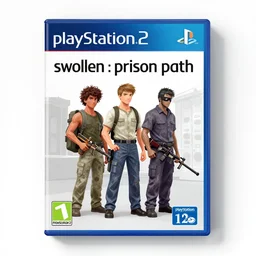 “ a scan of the cover of a playstation 2 game titled ‘ swollen : prison path ’ ”