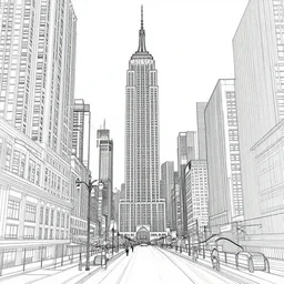 new york line art by stephen wiltshire