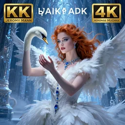 hyperrealistic portrait of a woman as amber heard as the winter witch at her frost palace while enchanting a spell wearing white swan dress long feathers and sapphire jewellery by jeremy mann and alphonse mucha, fantasy art, photo realistic, dynamic lighting, artstation, poster, volumetric lighting, very detailed faces, 4 k, award winning