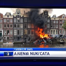 Amsterdam gets nuked, high quality news broadcast still,