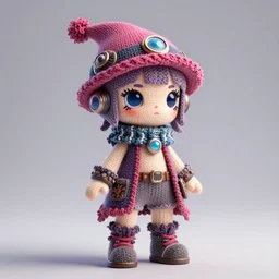 knit candypunk sorcerer, high - quality, character design : : 2 beautiful lighting, magicpunk, dollpunk, 1 6 k, oled