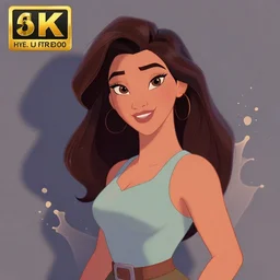 lovely adult woman character portrait, by disney animation, highly detailed, dynamic shadows, 4 k, splash art