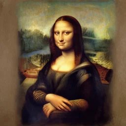 cave-painting of the Mona Lisa