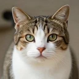 a cat that looks like a cow