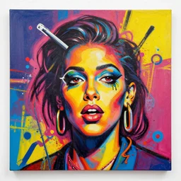 artwork in the style of kenny scharf