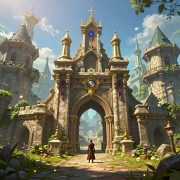 classic fantasy town portal from game like a diablo, vfx, bloom, hyper - detailed, artstation, cgsociety, 8 k