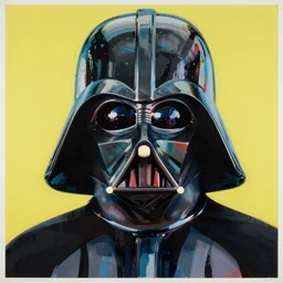 individual silk screen portrait of darth vader by andy warhol