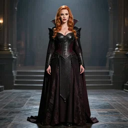 professional full length photograph of christina hendricks  as a vampire warrior.  Extremely detailed. 8k