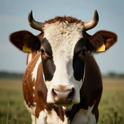 deepdream style portrait of a cow