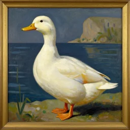 a duck on the prowl oil painting giorgio de chirico