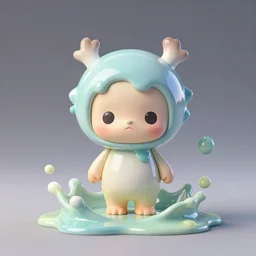 splashy glossy melted ebay product, drops, drips, beautiful cute, cute melting miniature resine action figure, High detail photography, 8K, 3d fractals, cute pictoplasma, one simple ceramic tintoy melting plastic, melting, melting swampmonster Figure sculpture, 3d primitives, in a Studio hollow, by pixar, by chris mars, by jason edmiston, cgsociety, houdini, zbrush, zbrush simulation