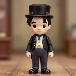 charlie chaplin as nendoroid, 8 k hd dof, cinestill 8 0 0 t,