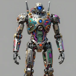 hyper detailed suspended robot fighter pilot body made from circuits connected to the mother board with wires and electronic components masterpiece pattern jean giraud digital art painting beautiful _ psychedelic _ acid artgerm dona to giancola tom bagshaw