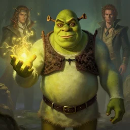 extremely unattractive hairy shrek, casting light magic, summoning handsome lucifer jeffrey epstien, fantasy, intricate, elegant, highly detailed, digital painting, artstation, concept art, matte, sharp focus, illustration, art by gaston bussiere, craig mullins, j. c. leyendecker