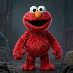 horror monster elmo portrait as a dnd character fantasy art.