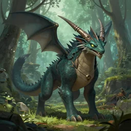 kobold in a forest from d & d art by greg rutowski