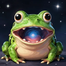 the universe inside a frogs' mouth