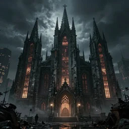 gothic city of the future cyberpunk style