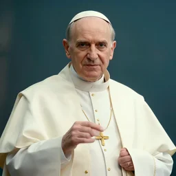 official art of john paul ii in style of cyberpunk 2 0 7 7