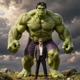the incredible hulk, style of Sachin Teng + Karol Bak + Rolf Armstrong