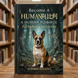 book cover in library, how to become a human dog hybrid using forbidden sorceries