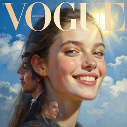 3 d, sci - fi, close - up, morning, smiling fashion model face, sun, cinematic, clouds, sun rays, vogue cover style, poster art, blue mood, realistic painting, intricate oil painting, high detail illustration, figurative art, multiple exposure, poster art, by tooth wu and wlop and beeple and greg rutkowski and by igor morski and mike winkelmann