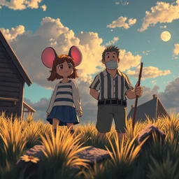 of mice and men, trending on artstation, anime style 4 k