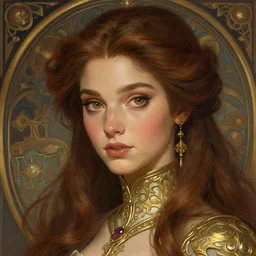 courtney miller from smosh, closeup, d & d style, fantasy, intricate, elegant, highly detailed, digital painting, artstation, concept art, matte, sharp focus, illustration, art by artgerm and greg rutkowski and alphonse mucha